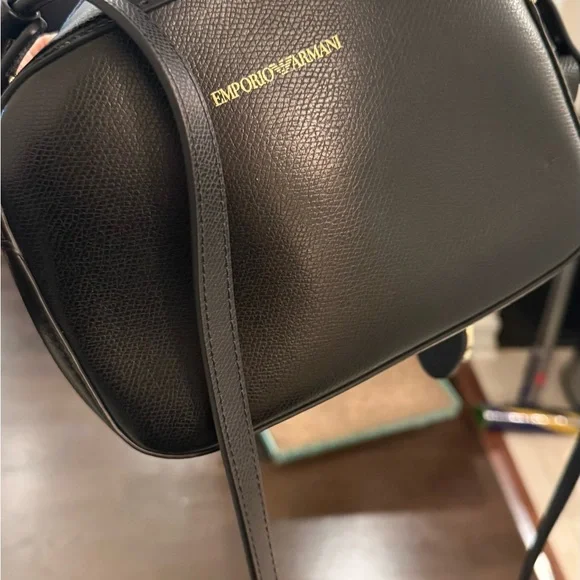 Emporio Armani Black Logo Printed Camera Bag - Picture 6 of 15
